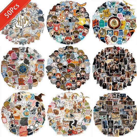 50Pcs Harry Potter Waterproof Stickers – Q Version Cartoon