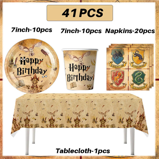 Magic School Birthday Party Decoration Set