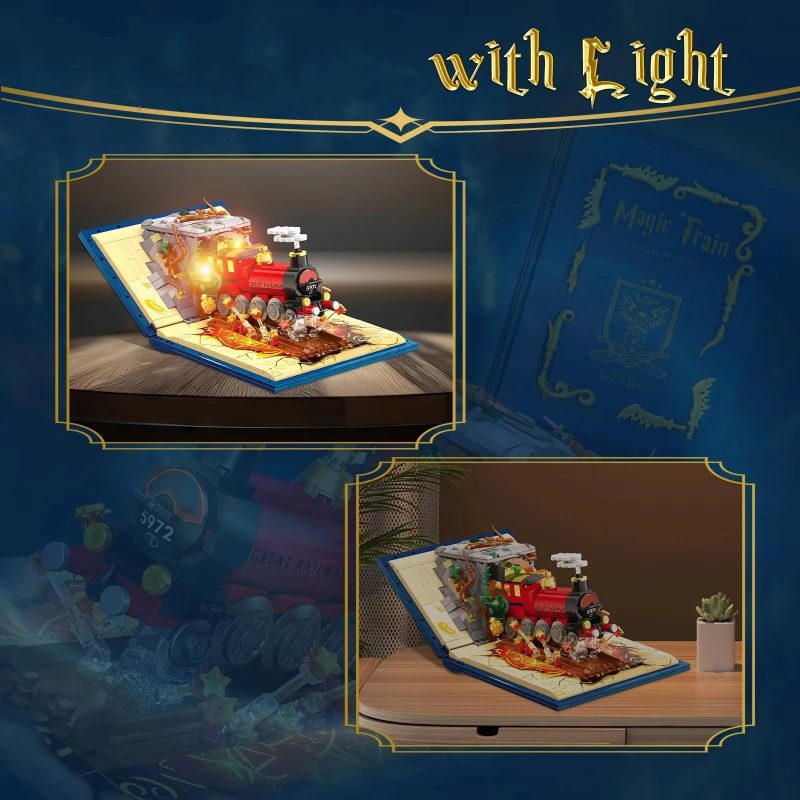 889PCS Magic Train Building Blocks Set - Image 4
