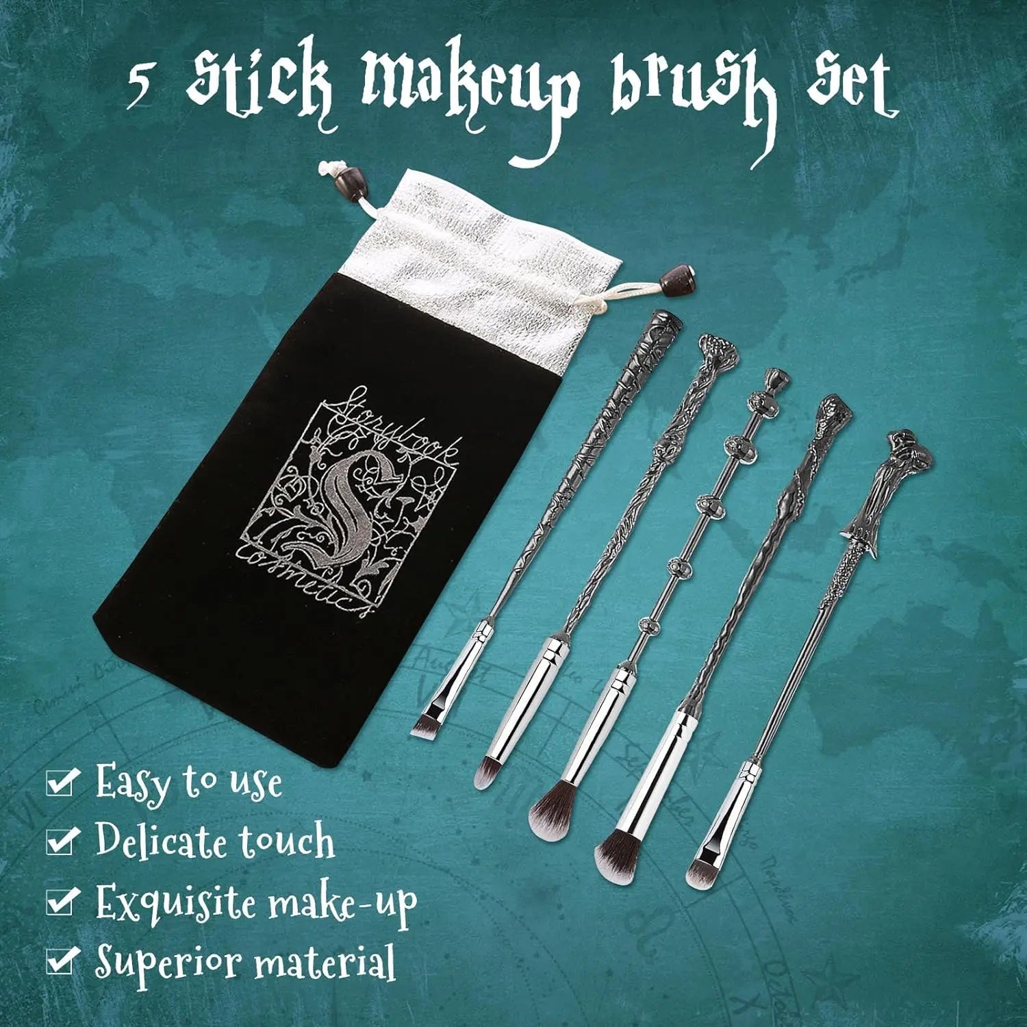 Harry Potter Magic Wand Makeup Brush Set - Image 4